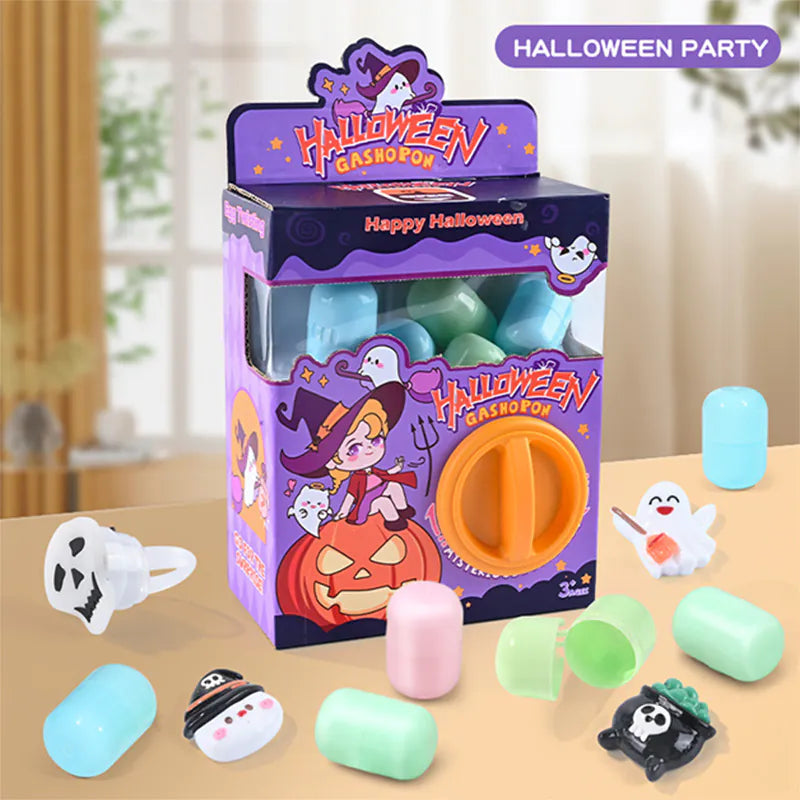 Natural Halloween-Themed Crystal Carvings | Surprise Gacha Machine