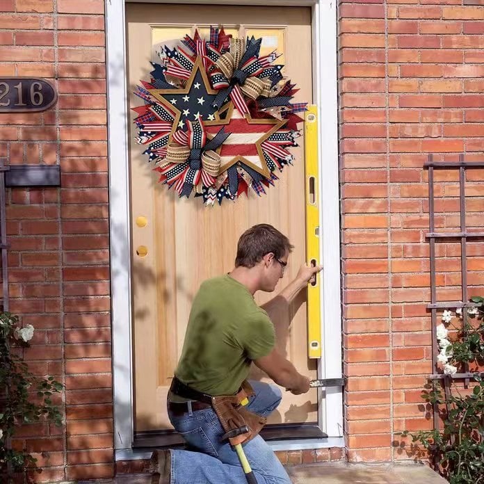 🎉250th Anniversary Patriotic Star Wreath – Handmade American Door Decor
