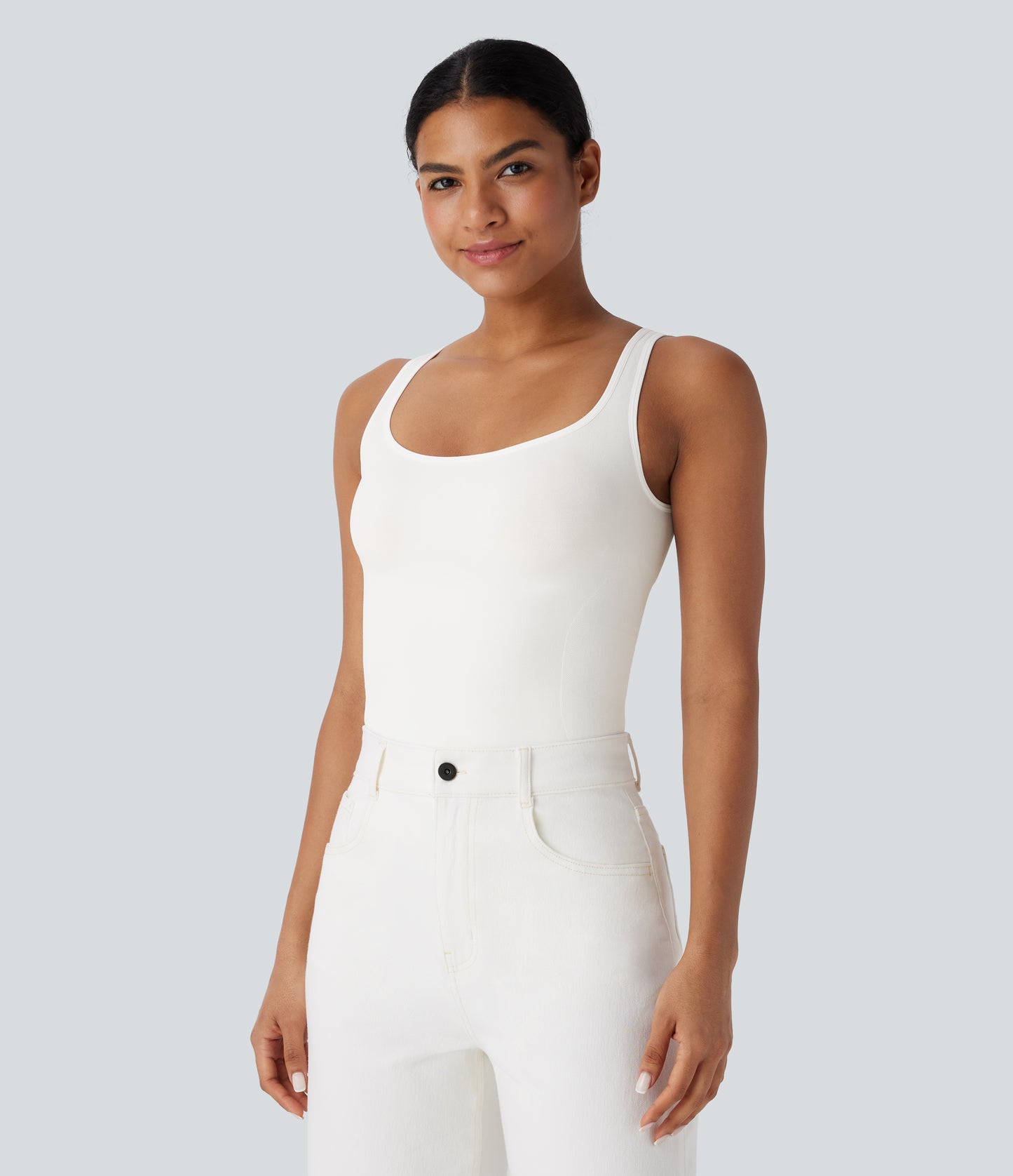 Seamless Flow Square Neck Lounge Shapewear Tank Top