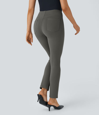 High Waisted Pocket Tapered Work Pants