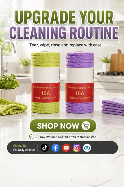 Multipurpose Reusable Tear-Off Cleaning Cloth Roll