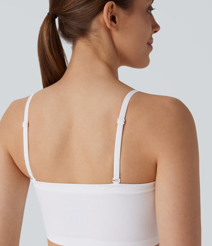Seamless Flow Waffle Removable Strap Smoothing Lounge Tube Bra