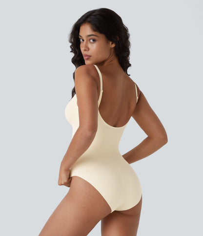 Seamless Flow Tummy Control Snap Closure Lounge Sculpting Shapewear Bodysuit
