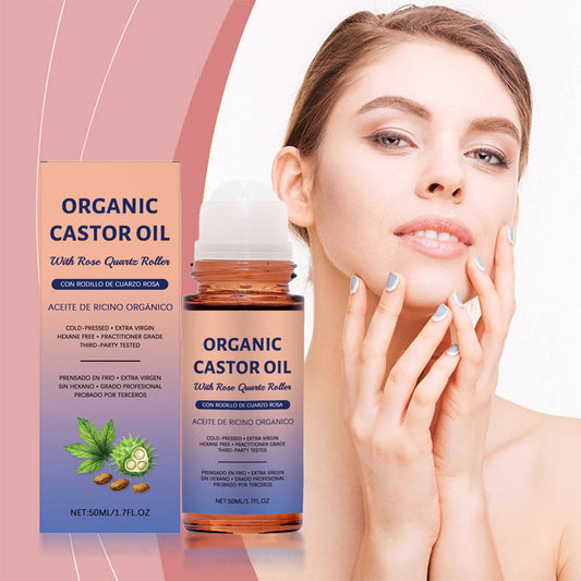 🔥Last Day Promotion🔥Organic Golden Castor Oil Roll-On with Rose Quartz