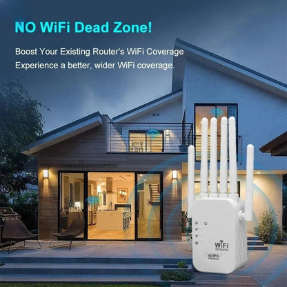 1200Mbps WiFi Range Extender – Dual-Band Coverage Boost with Stable Connectivity