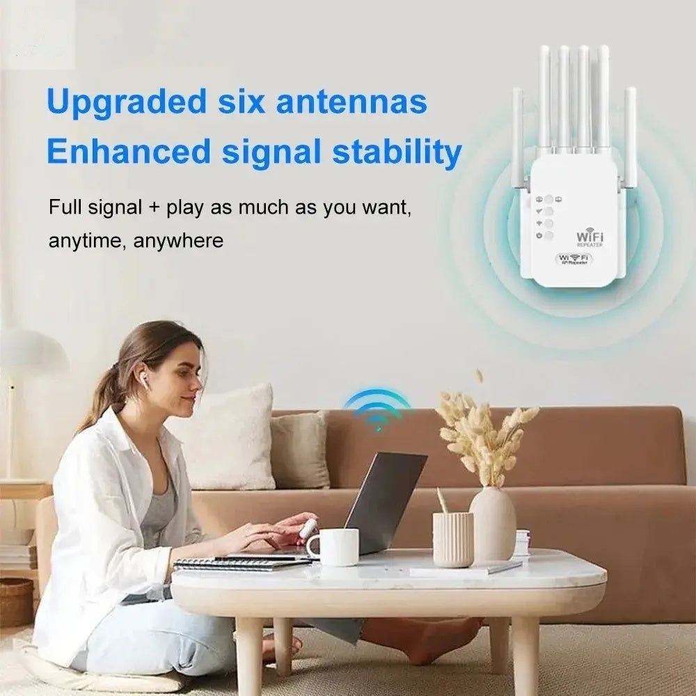 1200Mbps WiFi Range Extender – Dual-Band Coverage Boost with Stable Connectivity