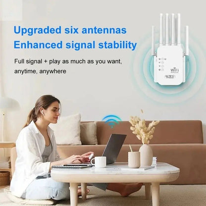 1200Mbps WiFi Range Extender – Dual-Band Coverage Boost with Stable Connectivity
