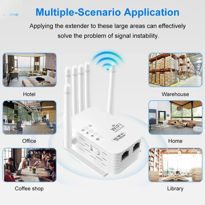 1200Mbps WiFi Range Extender – Dual-Band Coverage Boost with Stable Connectivity