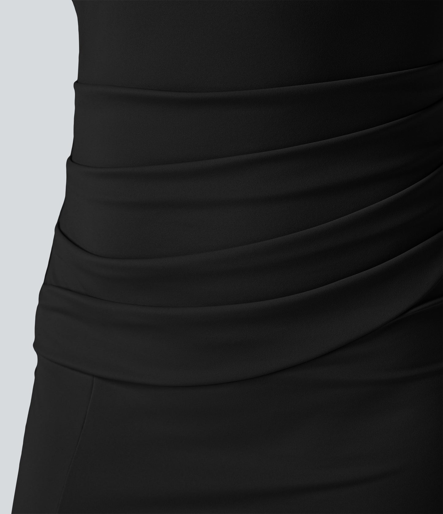 Square Neck Backless Corset Ruched Split Bodycon Midi Cool Touch Bridesmaid and Wedding Guest Dress