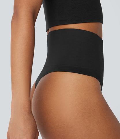 Seamless Flow High Waisted Tummy Control Lounge Shapewear Thong
