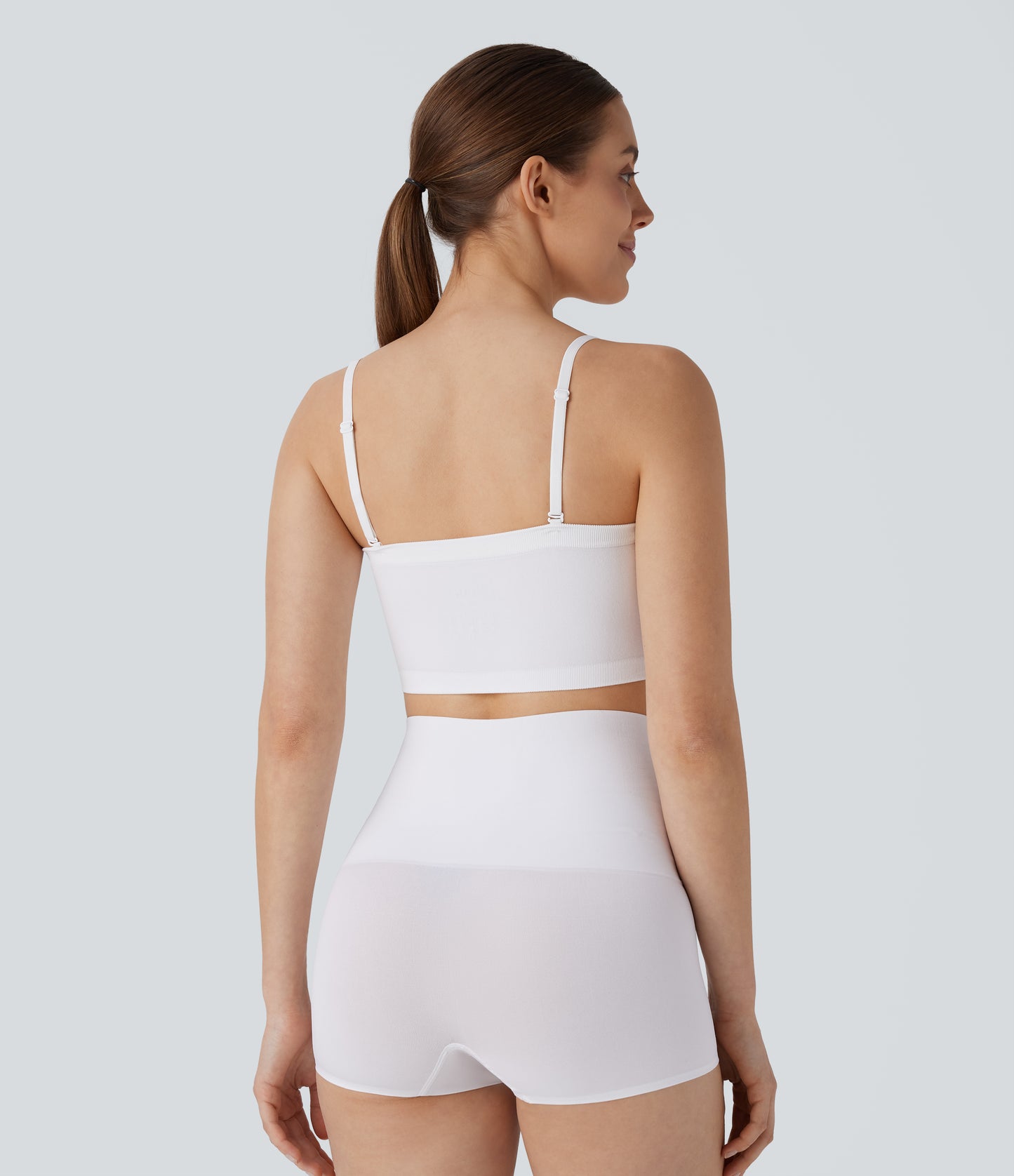 Seamless Flow Waffle Removable Strap Smoothing Lounge Tube Bra