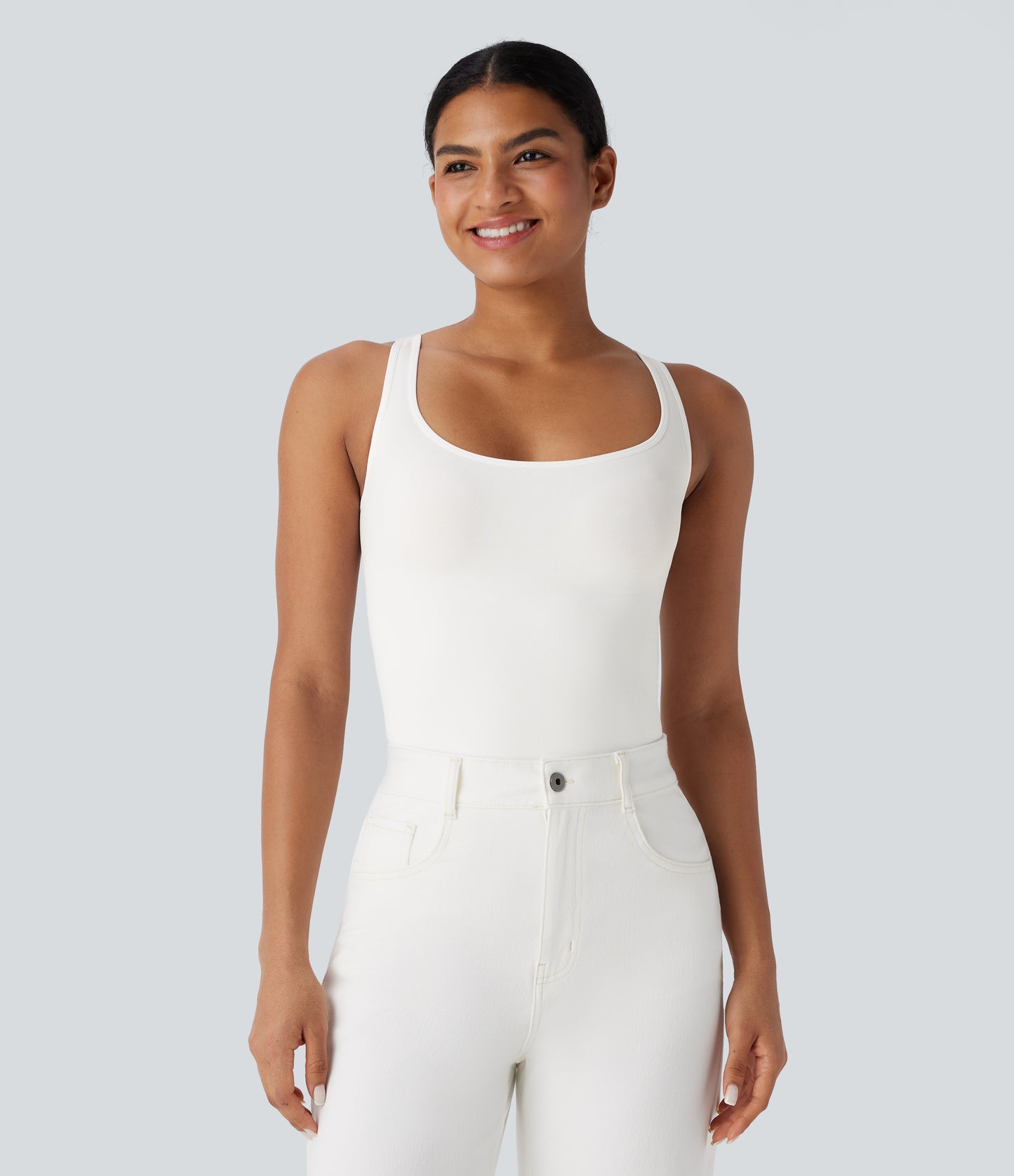 Seamless Flow Square Neck Lounge Shapewear Tank Top
