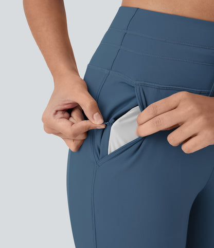 High Waisted Drawstring Pocket Yoga Pedal Pusher Joggers