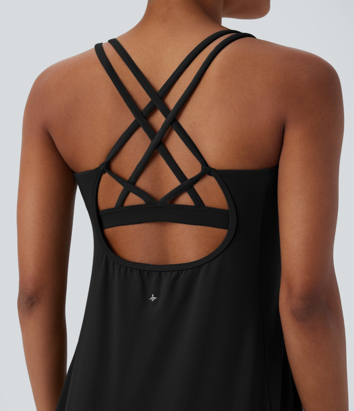 Cut Out Pocket 2-Piece Mini Yoga Active Dress