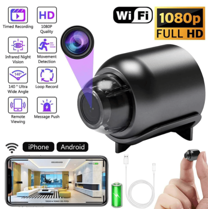 💥 Mini Hidden Camera with Night Vision | Instant Setup | Real-Time Monitoring |📱 HD Clarity