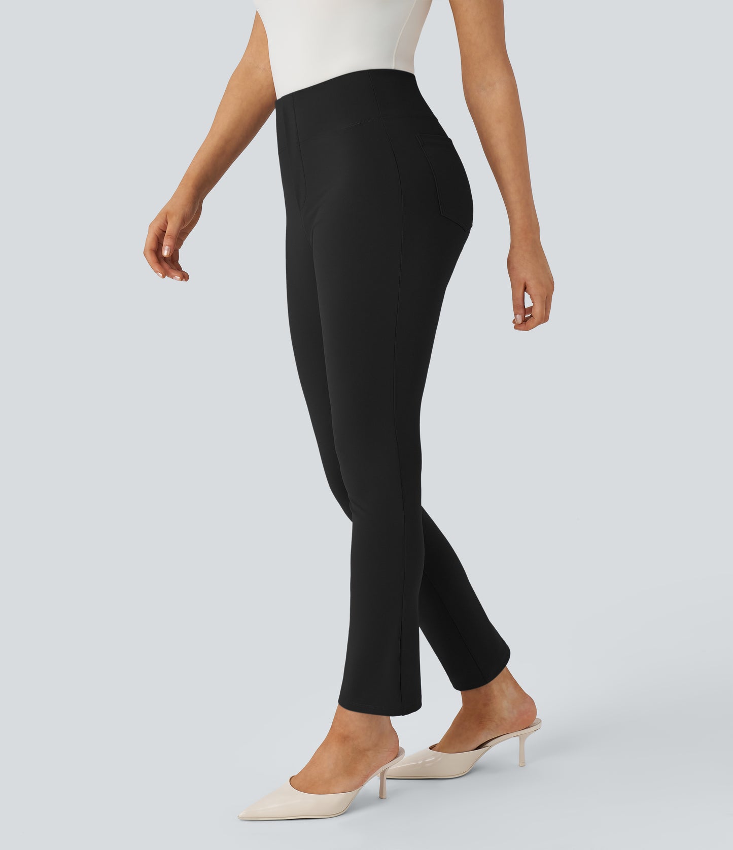 High Waisted Pocket Tapered Work Pants