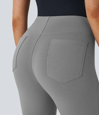 High Waisted Pocket Tapered Work Pants