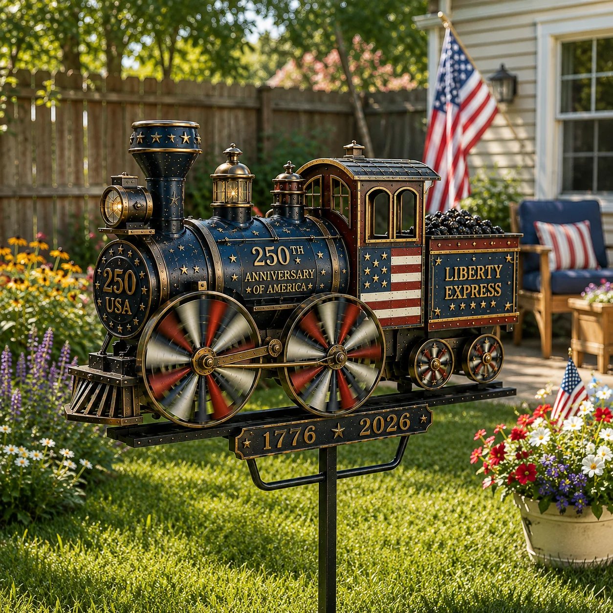 🔥Limited time 50% OFF🔥🚂USA 250 “Liberty Express” Train Garden Wind Spinner