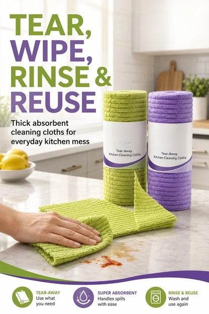 Multipurpose Reusable Tear-Off Cleaning Cloth Roll