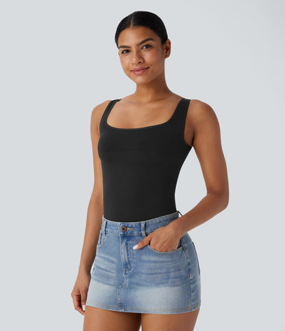 Seamless Flow Square Neck Lounge Shapewear Tank Top