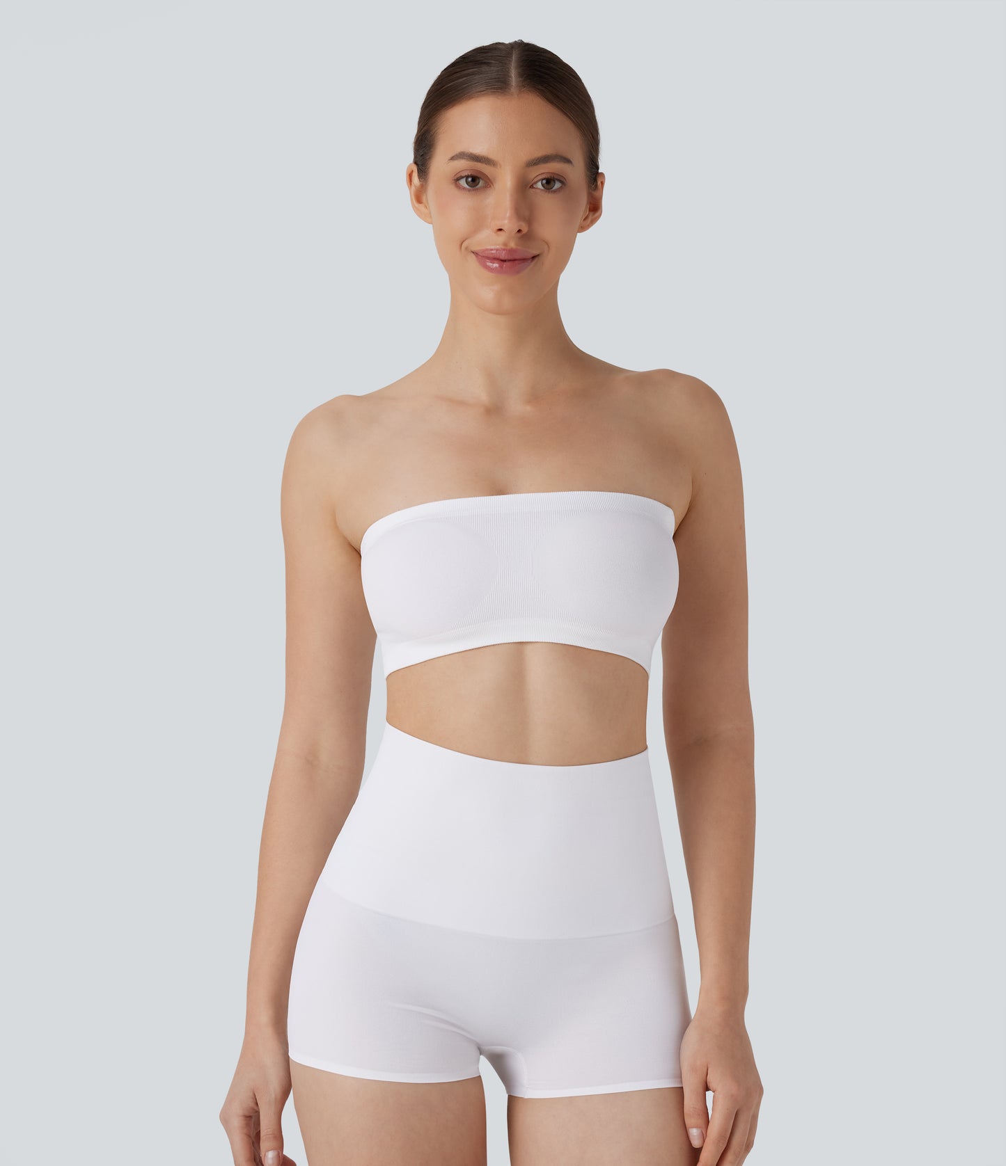 Seamless Flow Waffle Removable Strap Smoothing Lounge Tube Bra