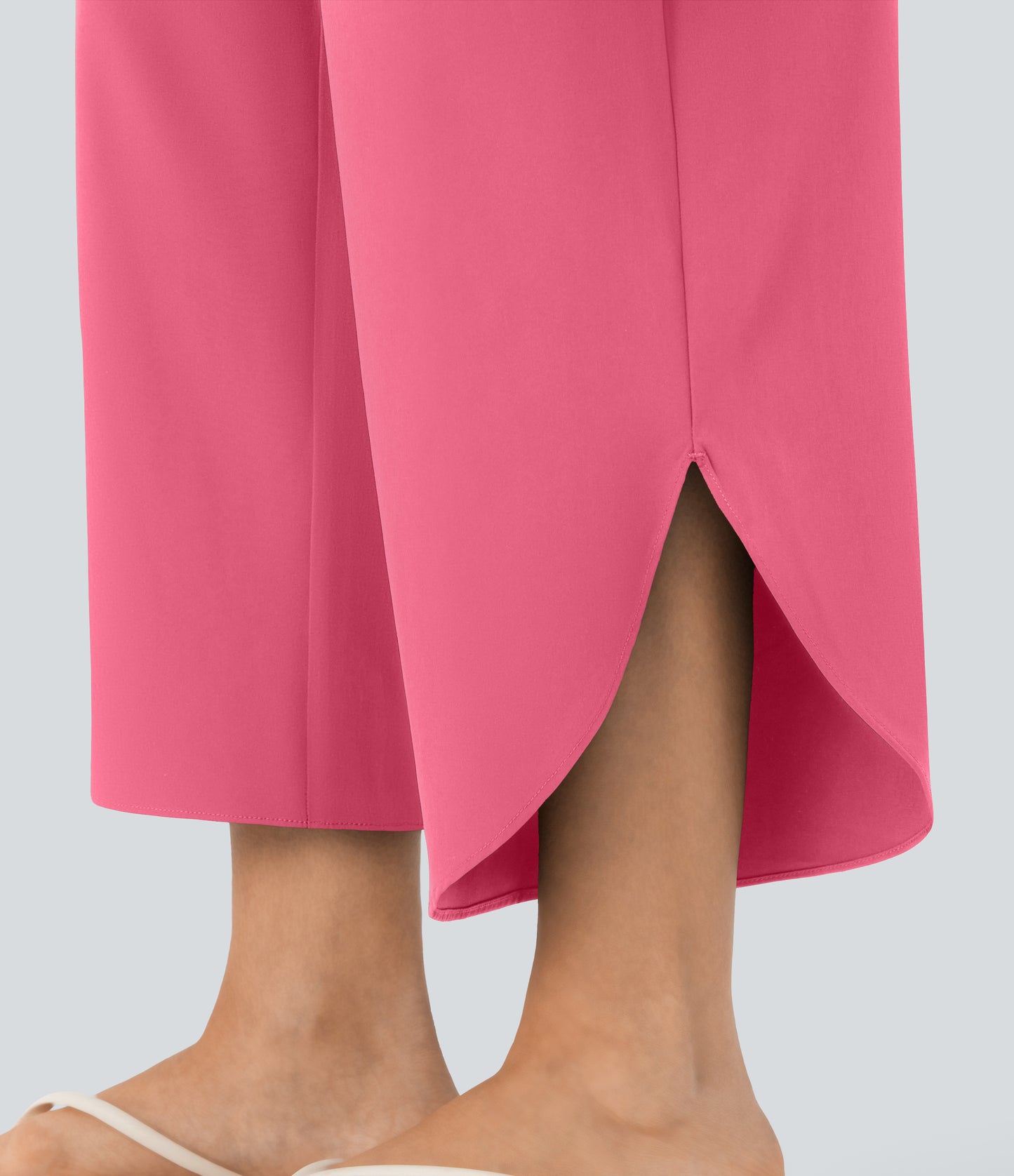 High Waisted Tummy Control Pocket Hem Quick Dry Pants