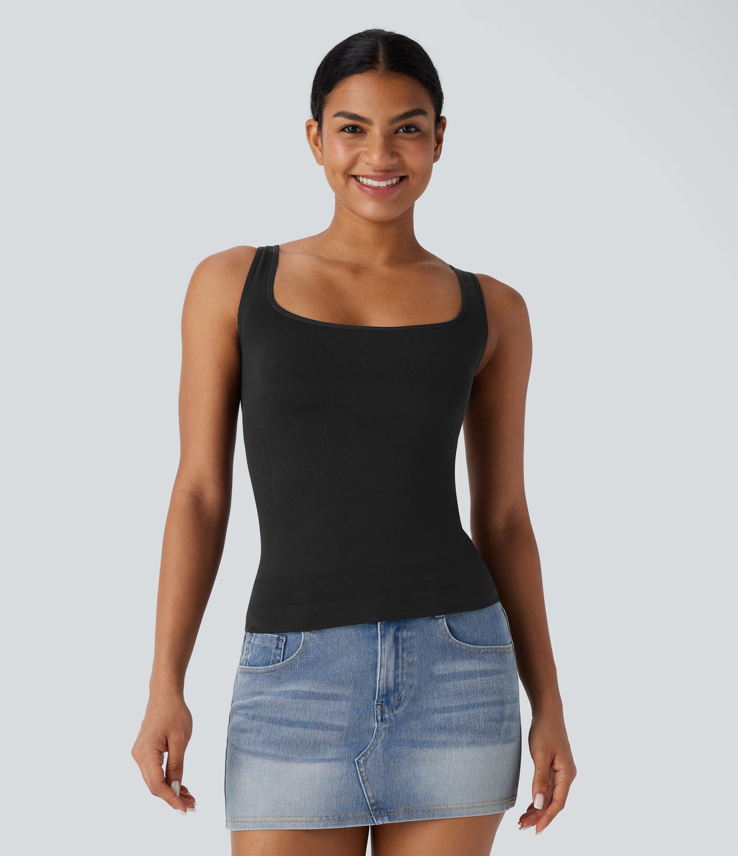 Seamless Flow Square Neck Lounge Shapewear Tank Top
