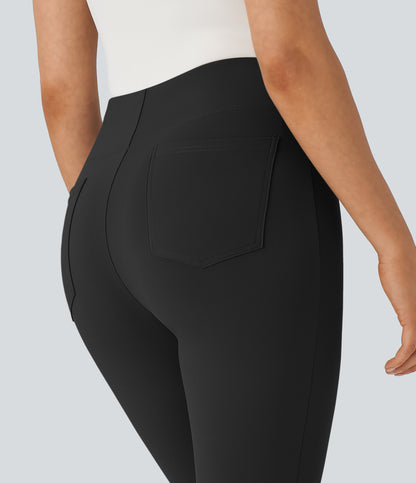 High Waisted Pocket Tapered Work Pants