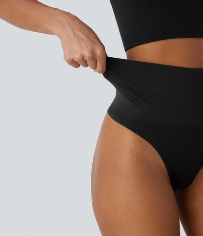 Seamless Flow High Waisted Tummy Control Lounge Shapewear Thong
