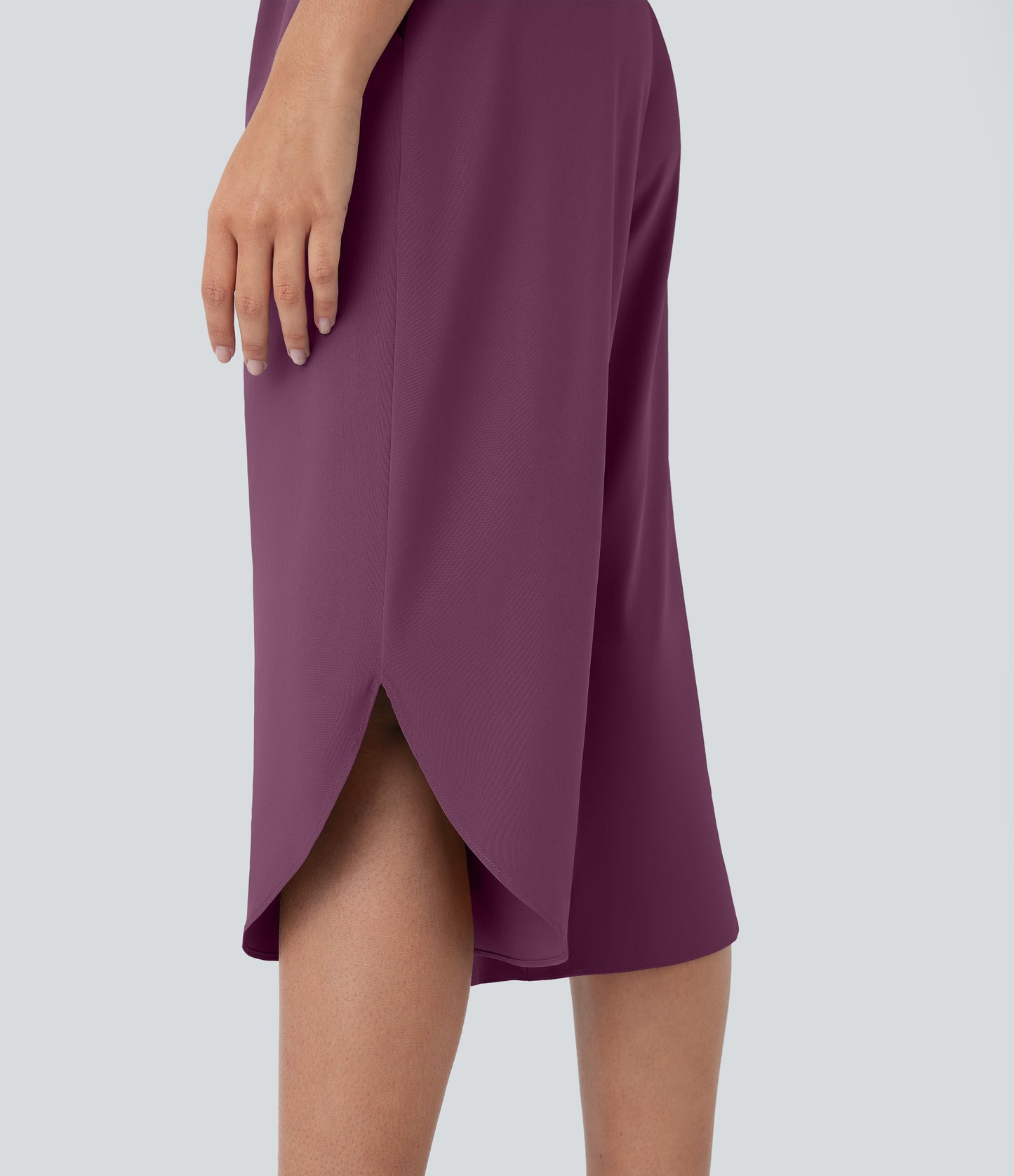 High Waisted Crossover Pocket Quick Dry Capri Pants
