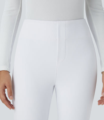 High Waisted Pocket Tapered Work Pants