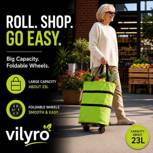 🏆75K+ Sold 🔥2-in-1 Foldable Shopping Cart