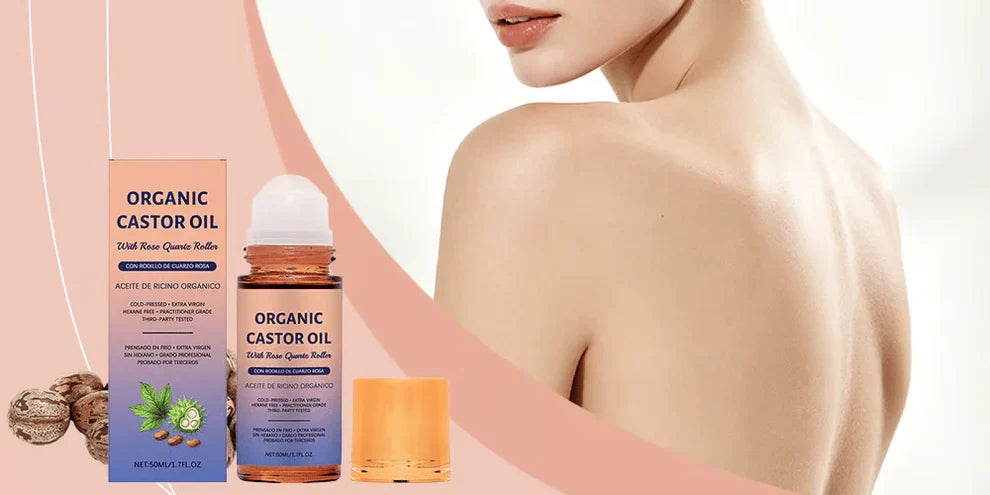 🔥Last Day Promotion🔥Organic Golden Castor Oil Roll-On with Rose Quartz