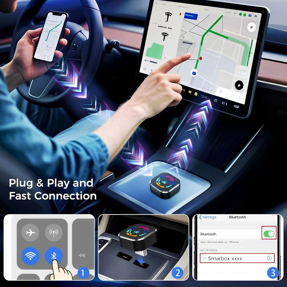 Rainmond Mini Cube 3.0 Wireless CarPlay/Android Auto Adapter