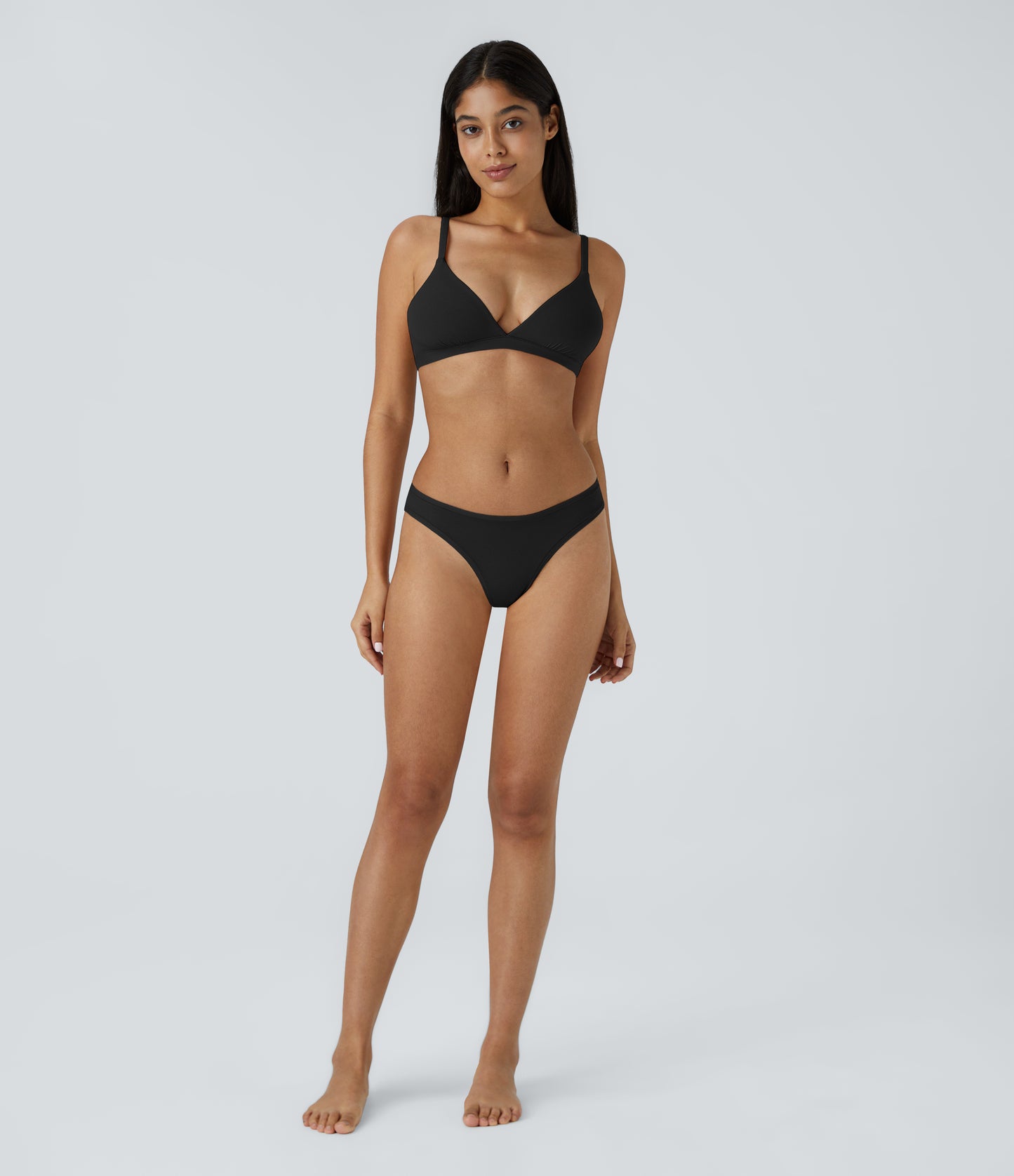 High Stretch Low Rise Solid Lounge Thong