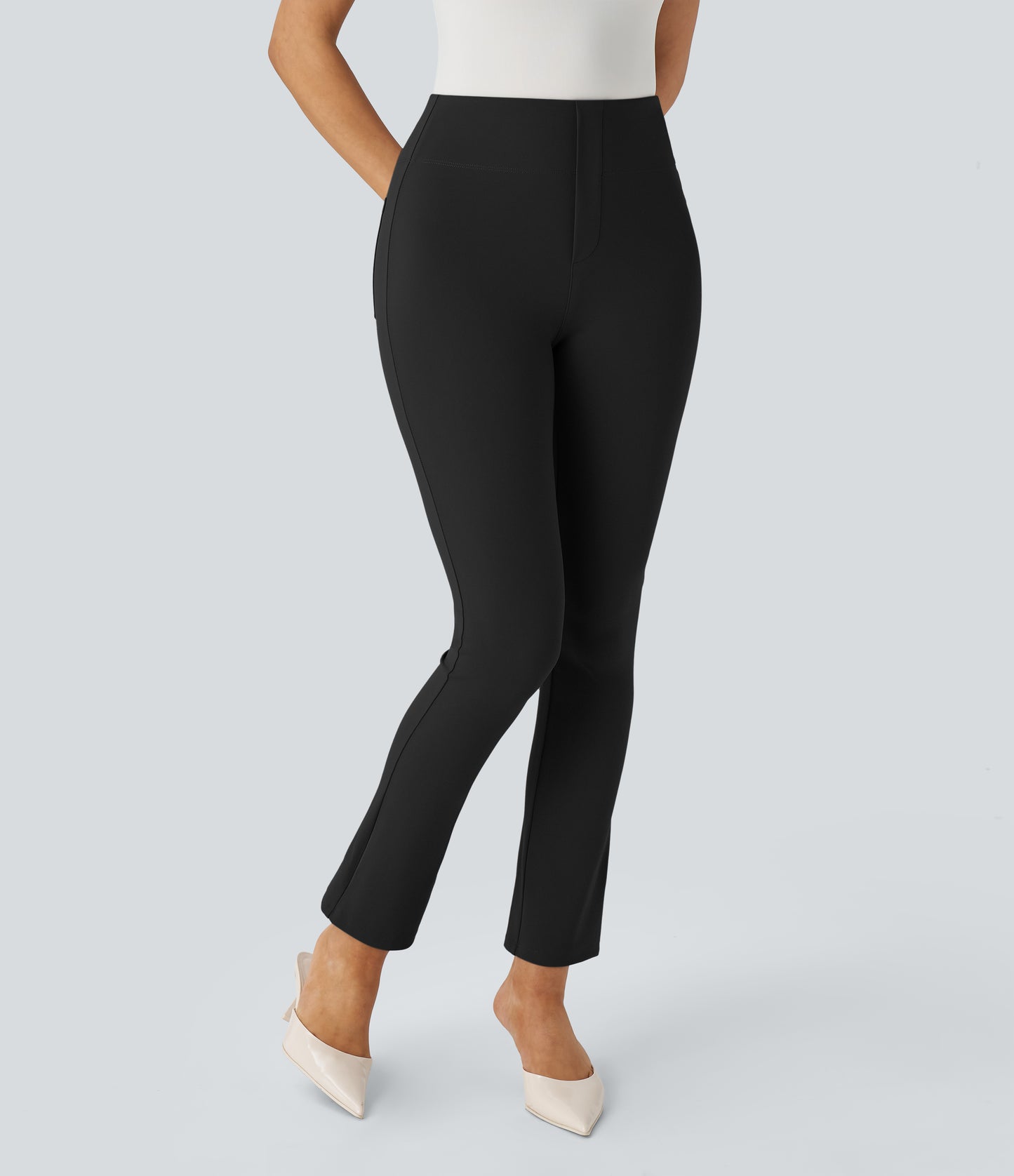 High Waisted Pocket Tapered Work Pants