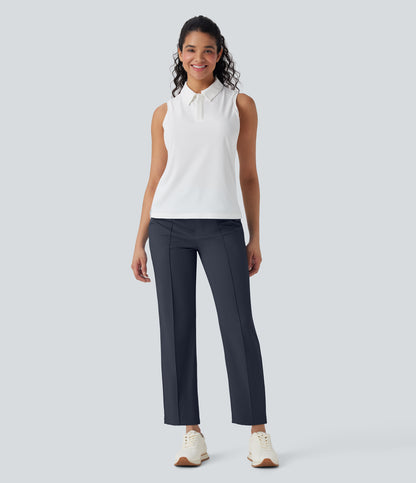 Mid High Waisted Pockets Quick Dry Golf Pants-Golf Tee-UPF40+