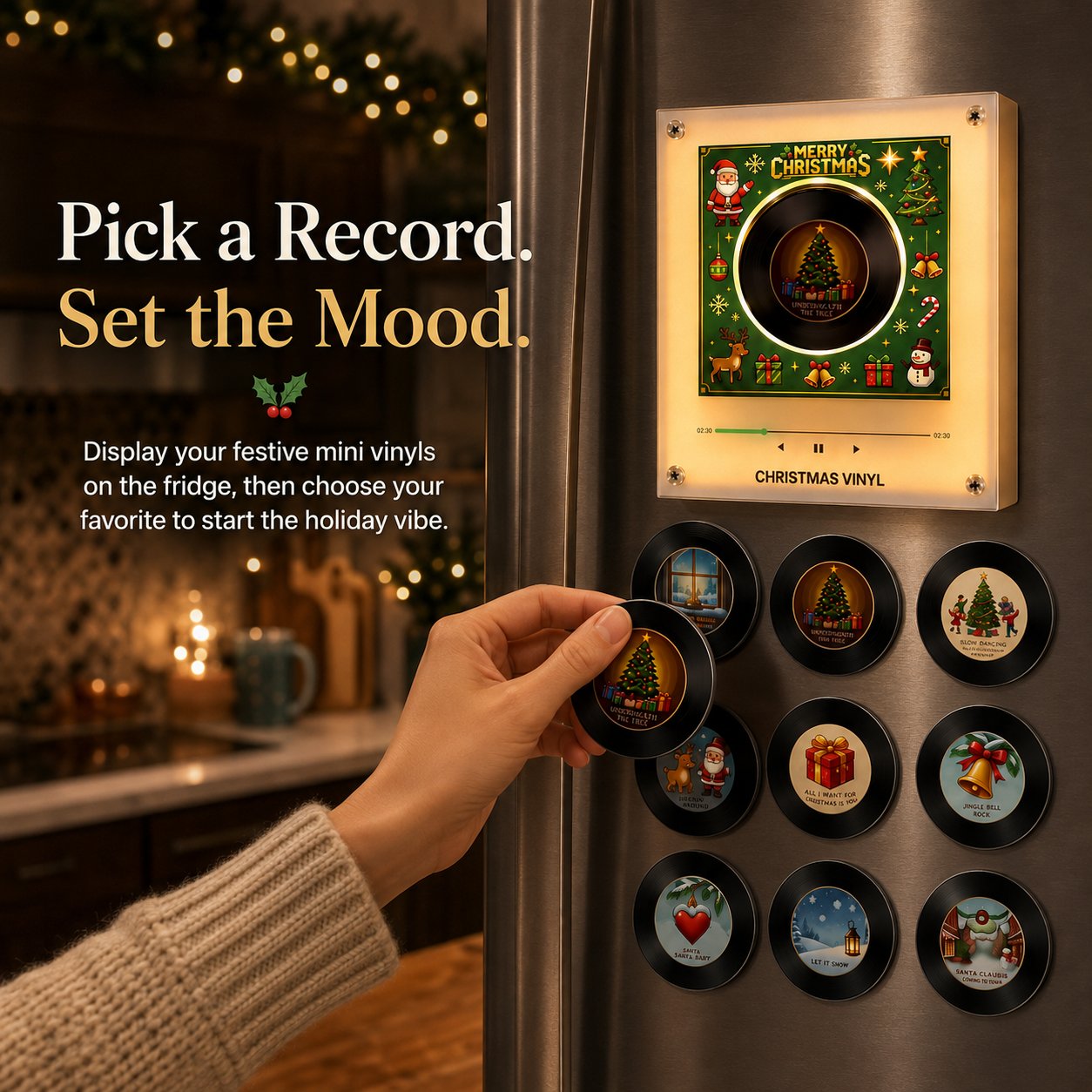 🎄 Christmas Magnetic Vinyl Jukebox