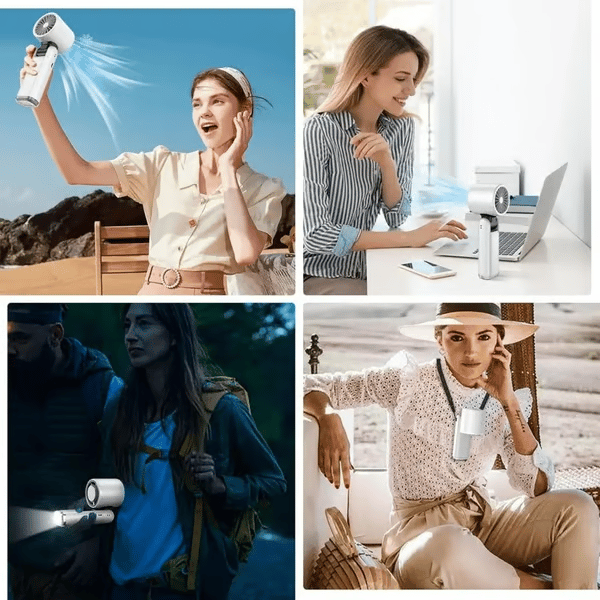 🌀Summer Hot Sale- Multifunction Portable Handheld Turbo Ice-Cooling Fan | AC-Like Gel Pad Tech❄️