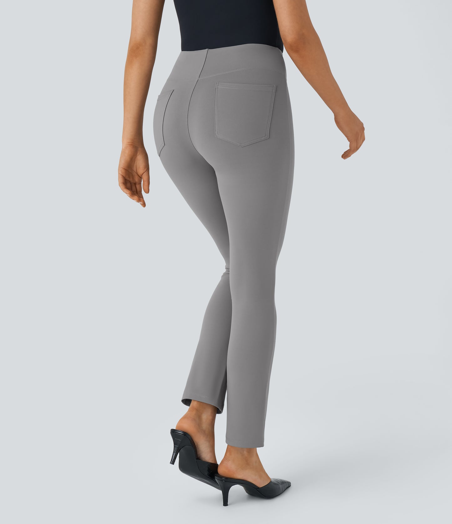 High Waisted Pocket Tapered Work Pants