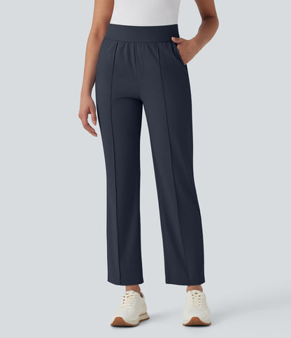 Mid High Waisted Pockets Quick Dry Golf Pants-Golf Tee-UPF40+