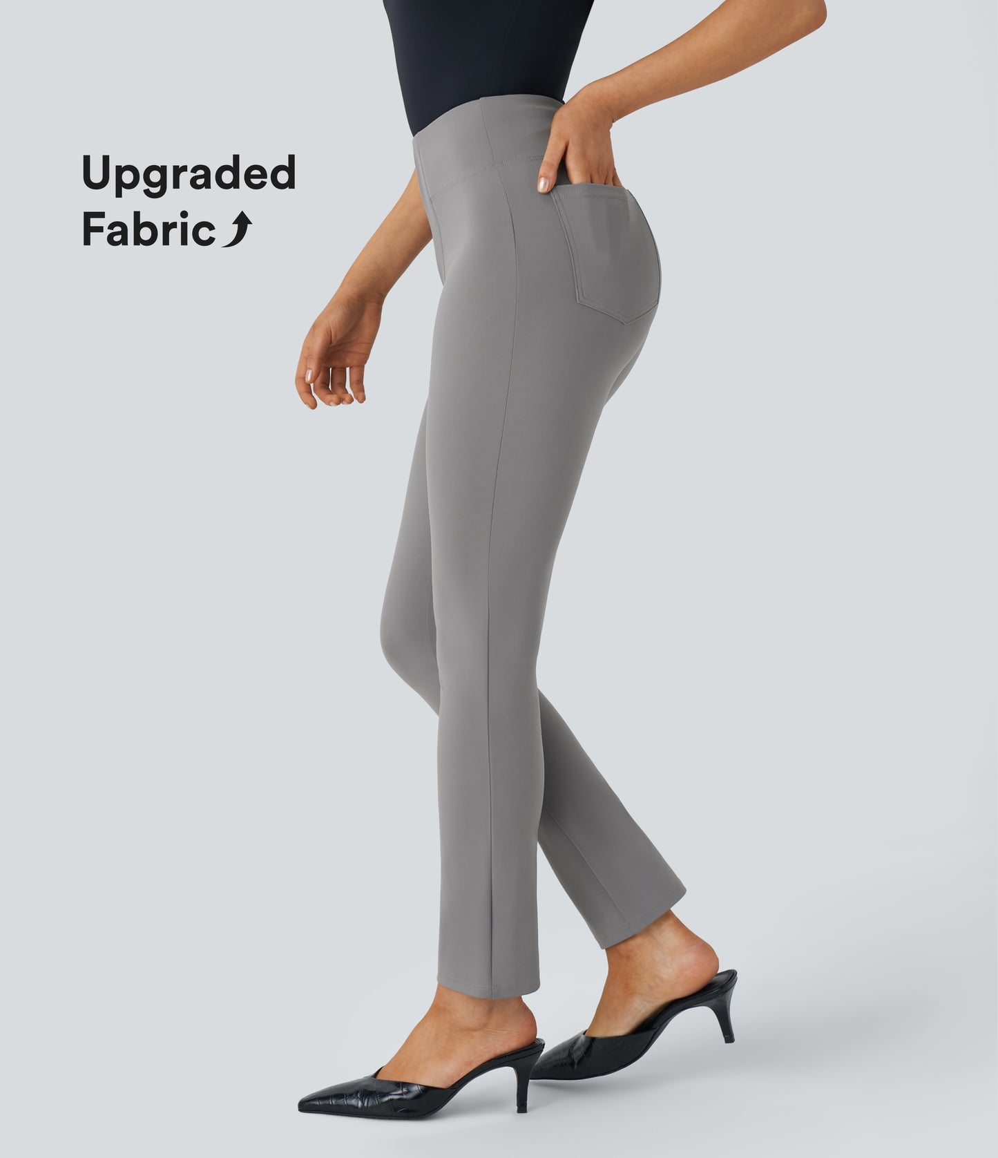 High Waisted Pocket Tapered Work Pants