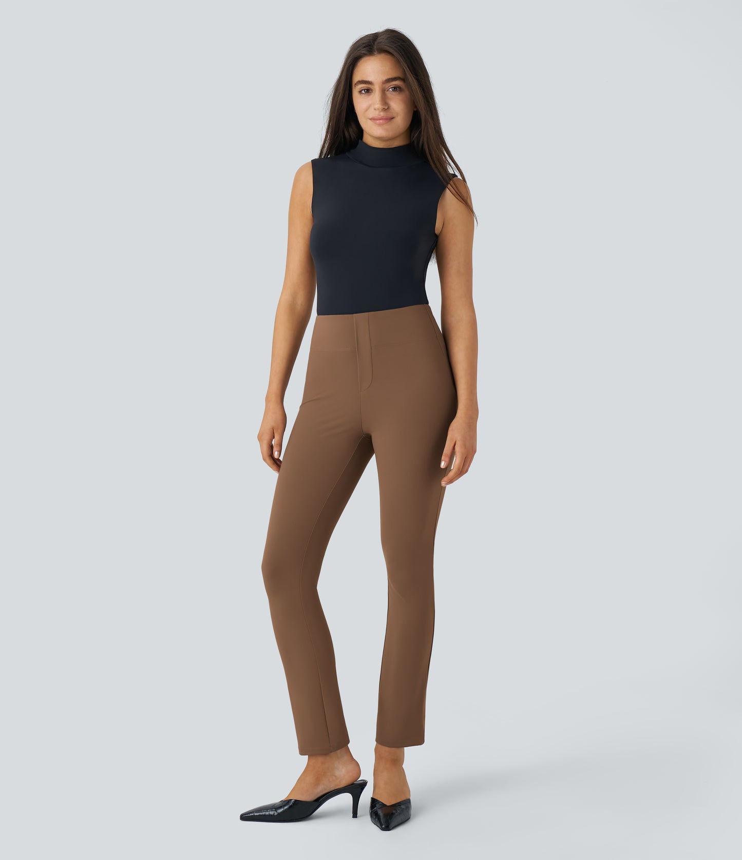 High Waisted Pocket Tapered Work Pants