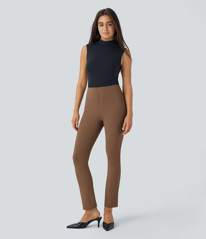 High Waisted Pocket Tapered Work Pants