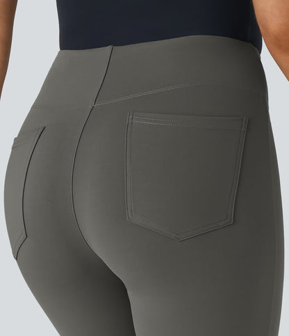 High Waisted Pocket Tapered Work Pants