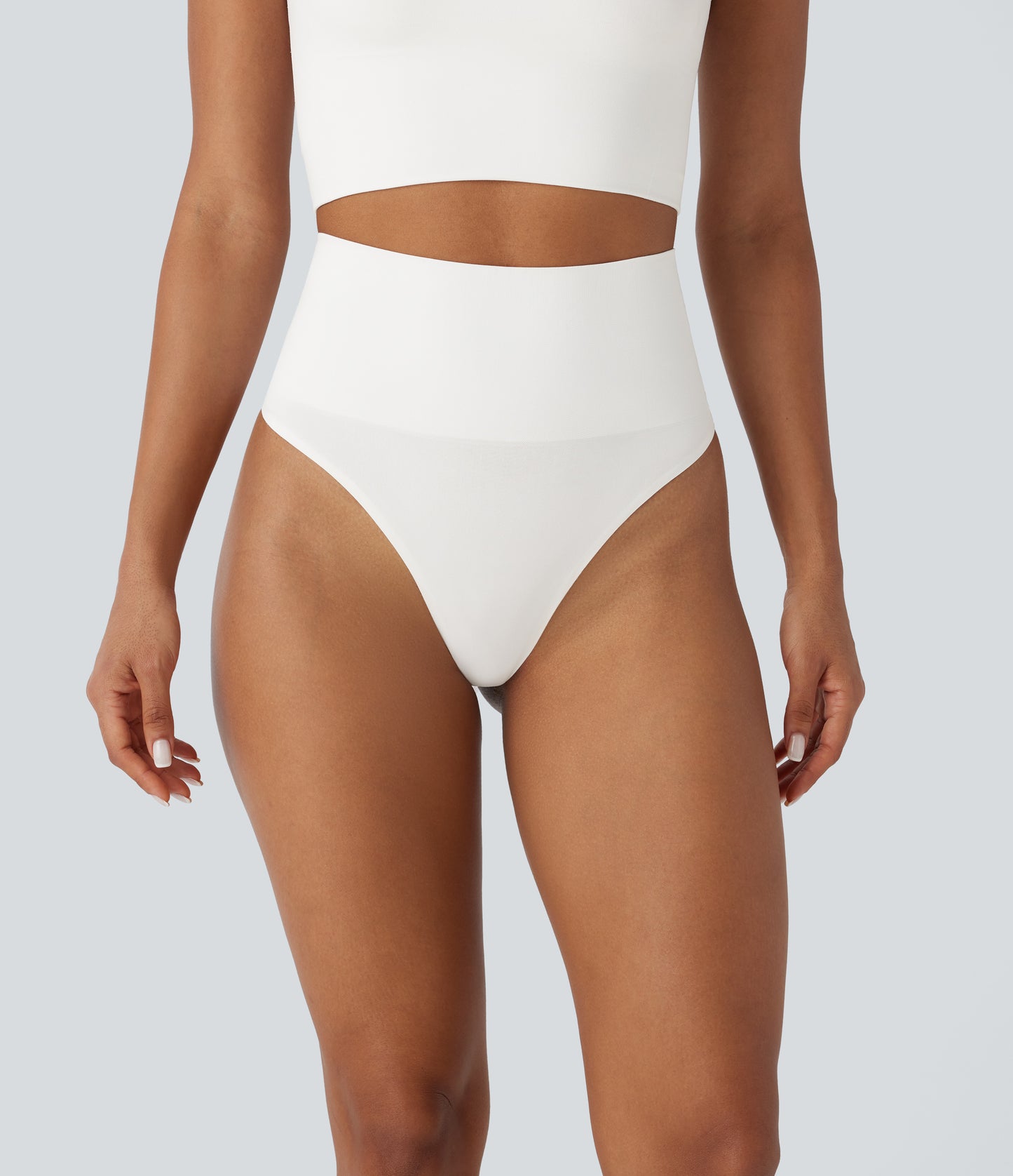 Seamless Flow High Waisted Tummy Control Lounge Shapewear Thong