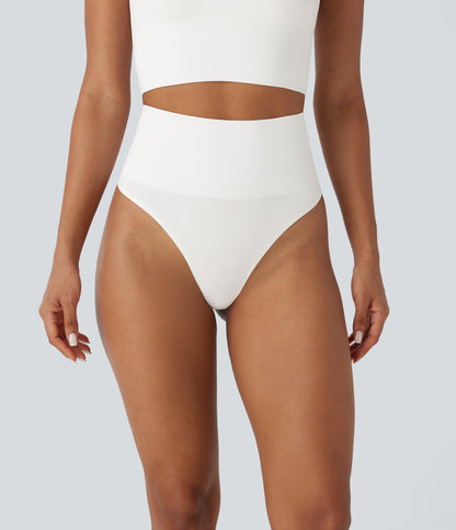 Seamless Flow High Waisted Tummy Control Lounge Shapewear Thong