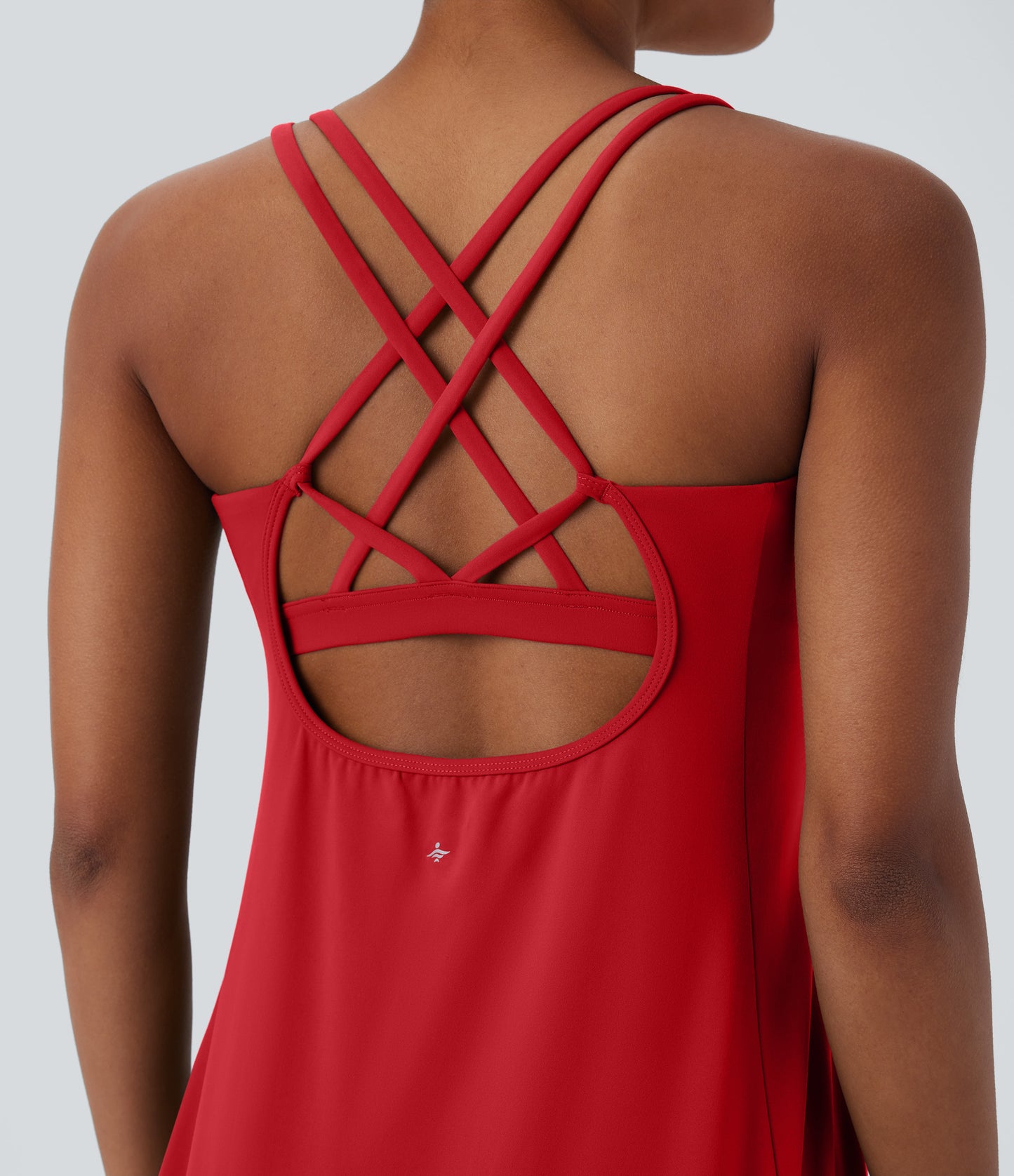 Cut Out Pocket 2-Piece Mini Yoga Active Dress
