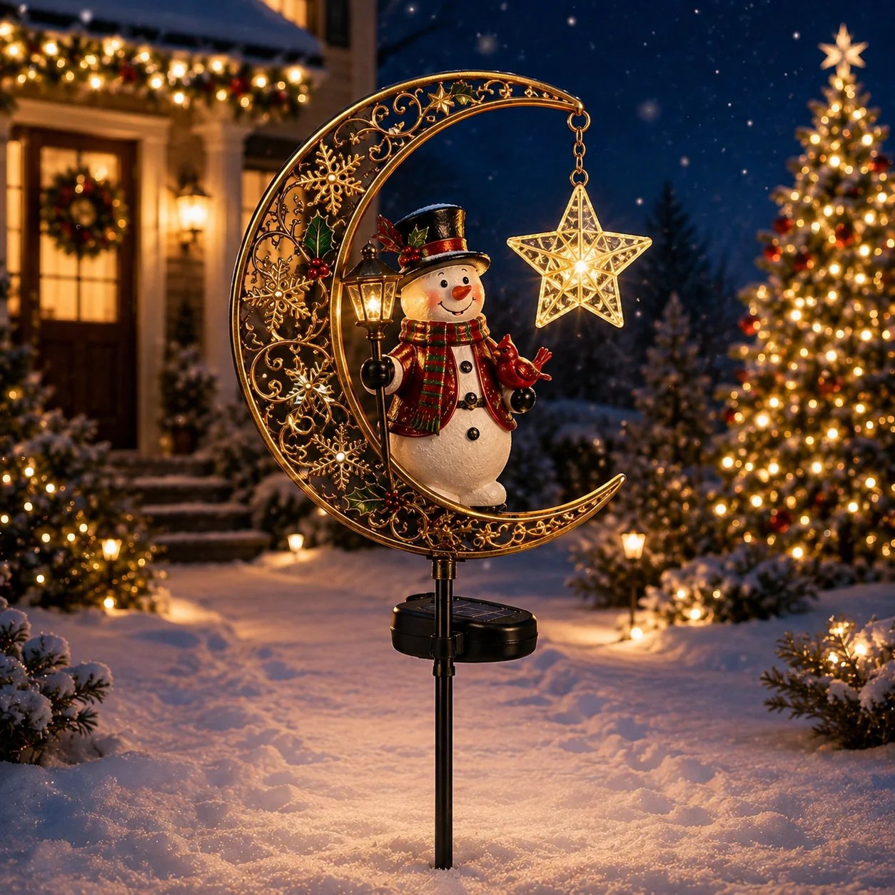 🔥50% OFF– Solar garden light “Christmas Moon”“ 🎄✨