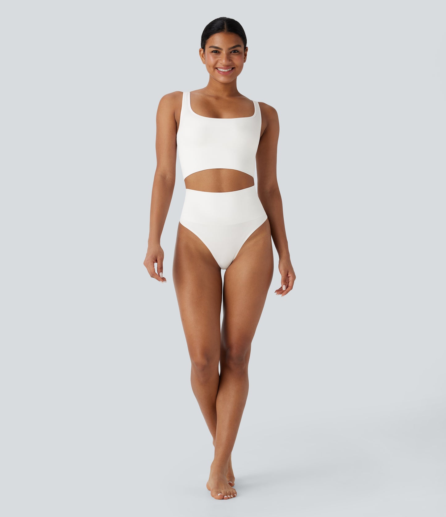 Seamless Flow High Waisted Tummy Control Lounge Shapewear Thong